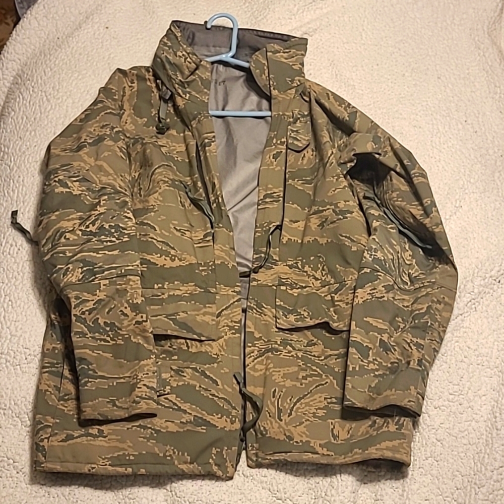 Military issue all weather parka with hidden hood